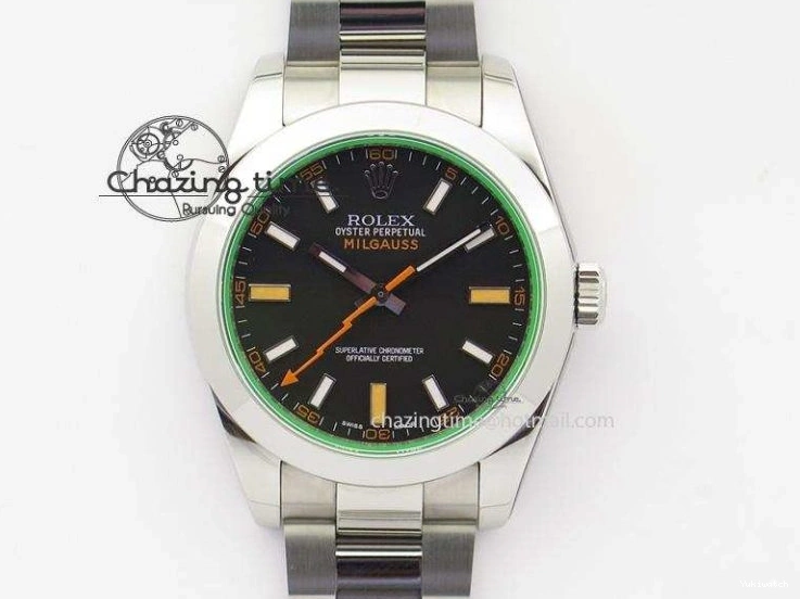 116400 On Bracelet 1:1 Green SS Black Sapphire SA3131 GV Milgauss JF Dial 0707